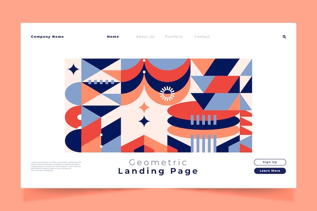 抽象平面构成几何图形模板