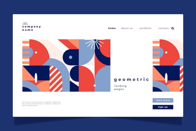 抽象平面构成几何图形模板