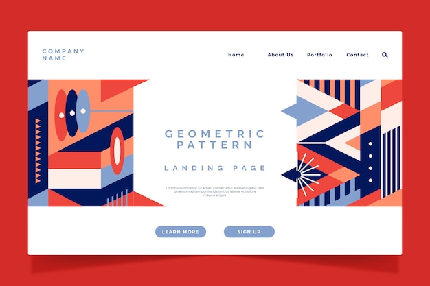 抽象平面构成几何图形模板