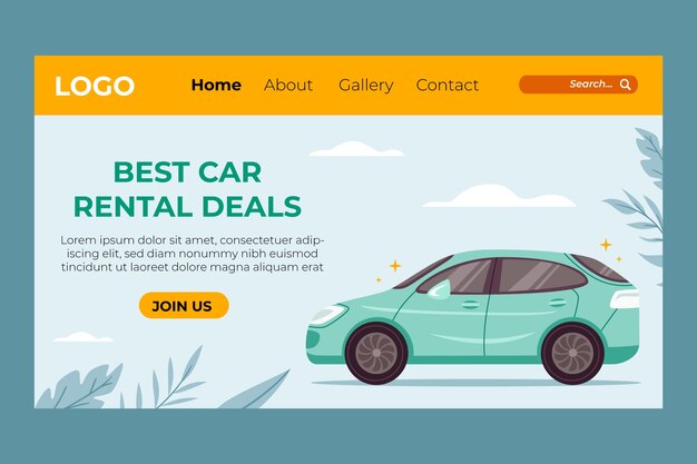 汽车销售插画banner横幅模板