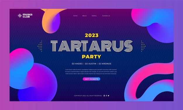 渐变酒吧派对夜店banner横幅模板