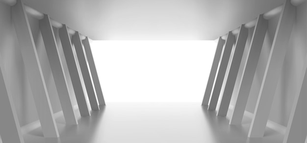 抽象走廊白色通道空间背景