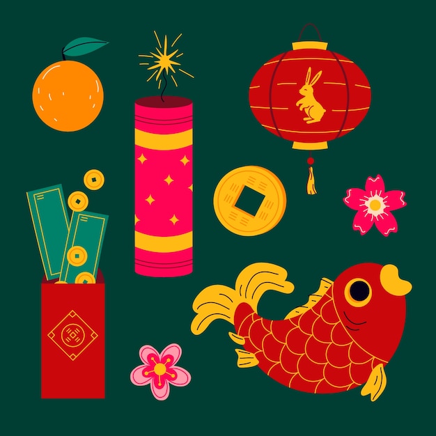 中国风2023年兔年新年元素