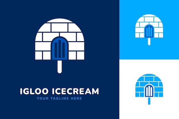 冬季冰棒冰墙标志logo