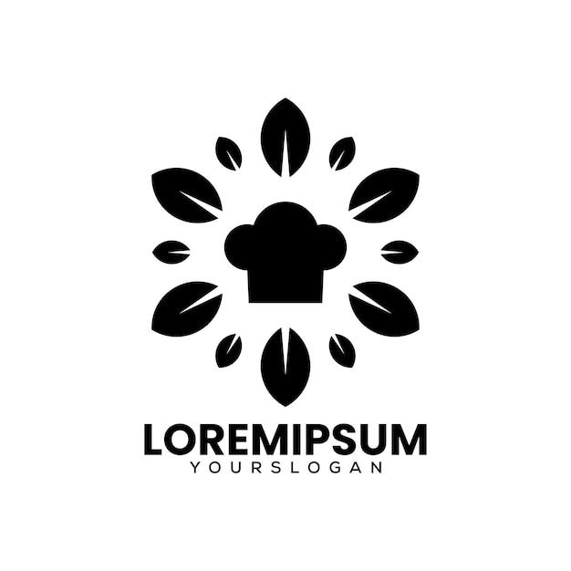厨师叶子标志logo