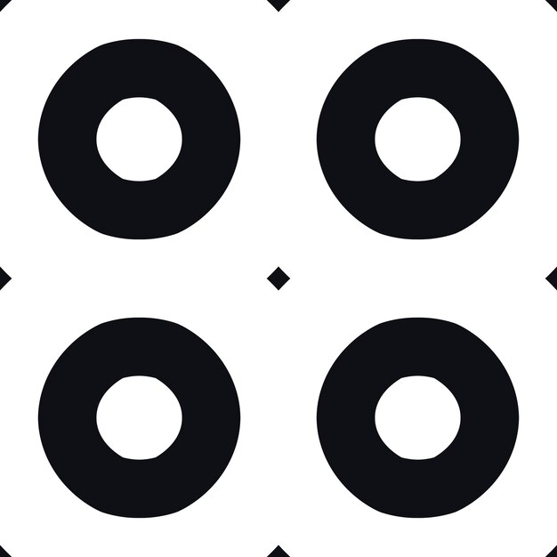 黑白无缝平铺花纹图案