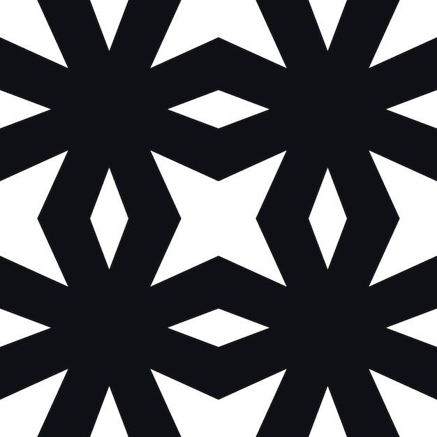 黑白无缝平铺花纹图案