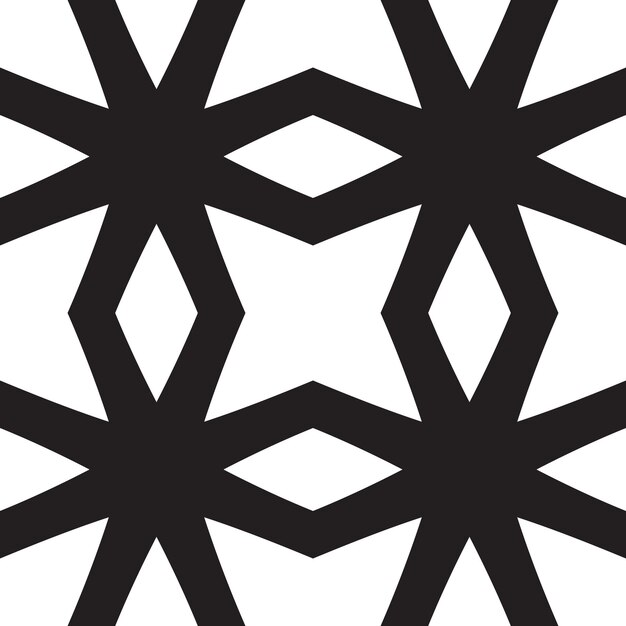 黑白无缝平铺花纹图案