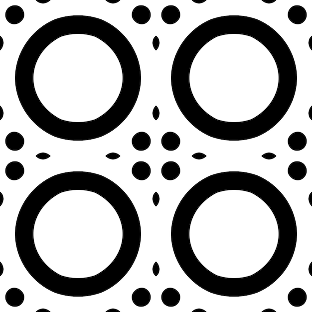 黑白无缝平铺花纹图案