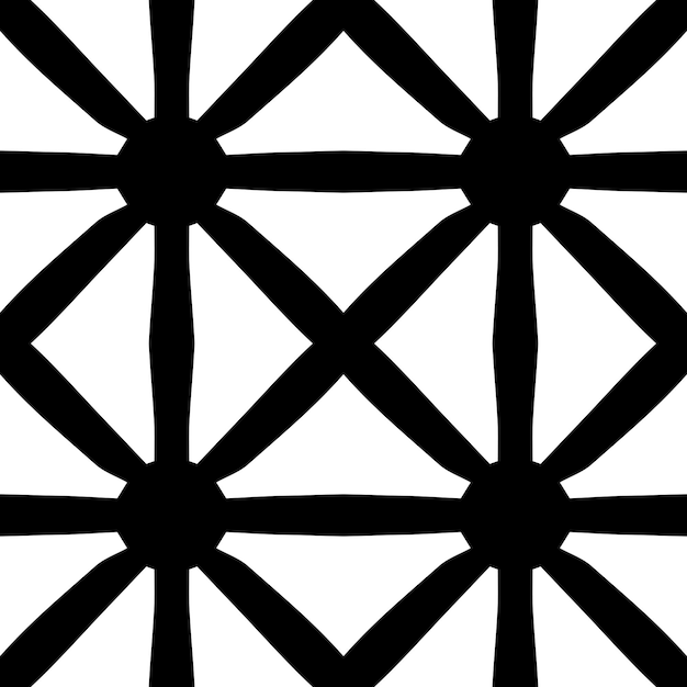 黑白无缝平铺花纹图案