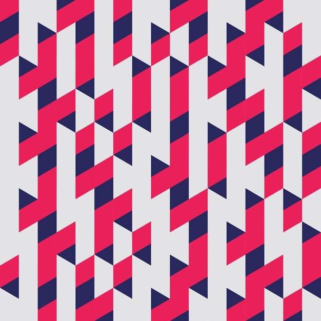 红色几何无缝平铺花纹图案