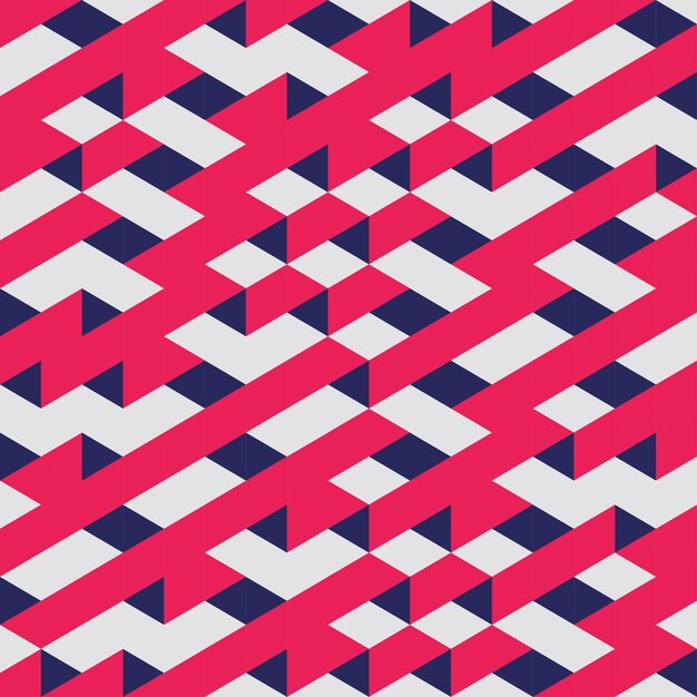 红色几何无缝平铺花纹图案