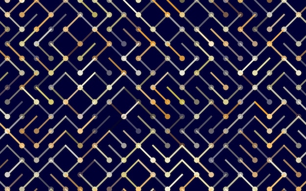 科技电路板线条无缝平铺花纹图案