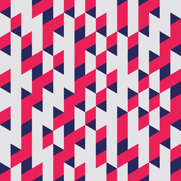 红色几何无缝平铺花纹图案