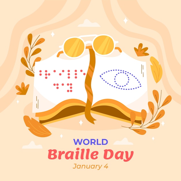 世界盲文日插画