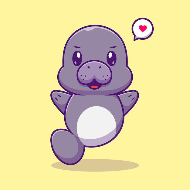 可爱的海豹卡通插画