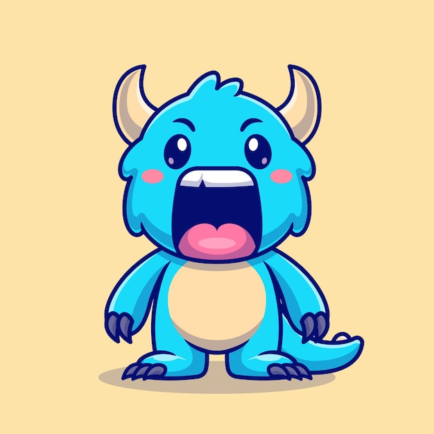 可爱的怪物怪兽卡通插画