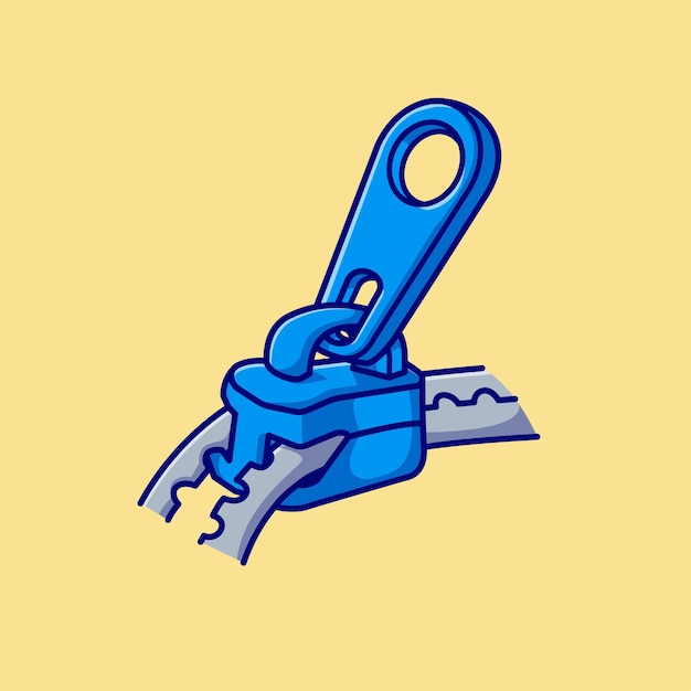 拉链扣卡通插画