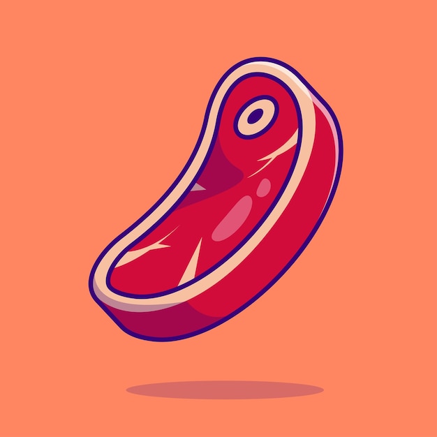 牛肉牛排卡通插画