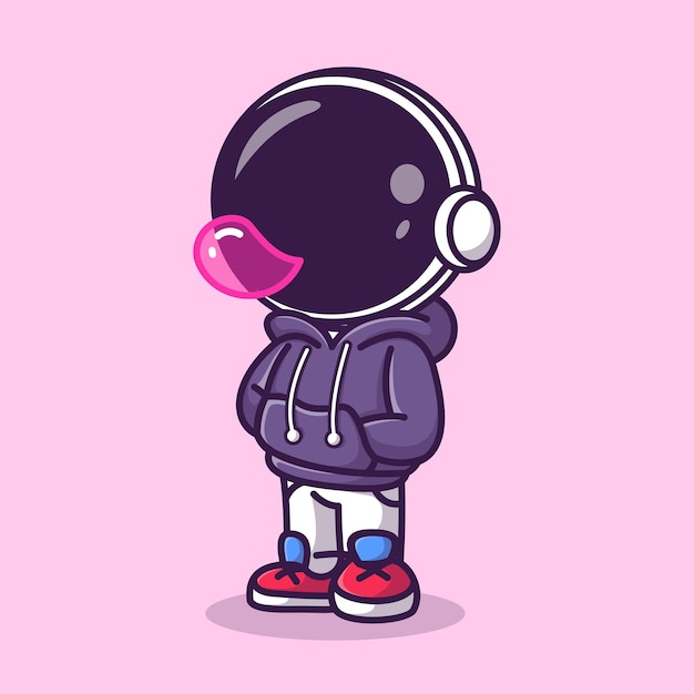 穿连帽卫衣的宇航员