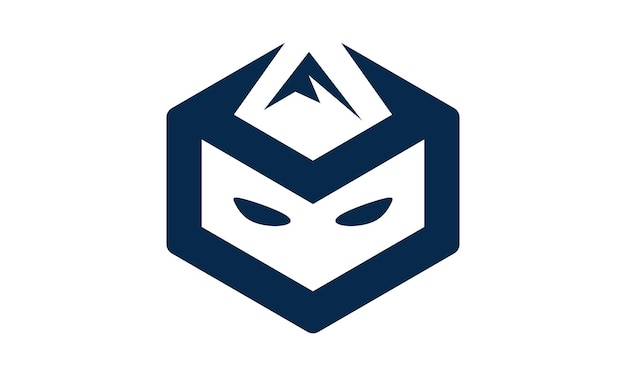 忍者多边形标志logo