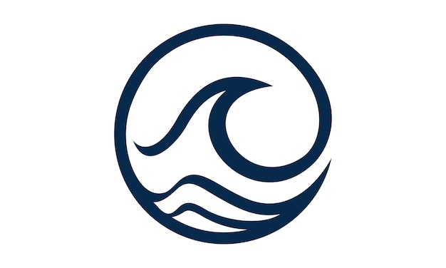 浪花海浪波涛标志logo