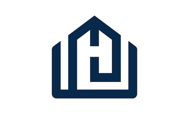 字母h地产房子房屋标志logo