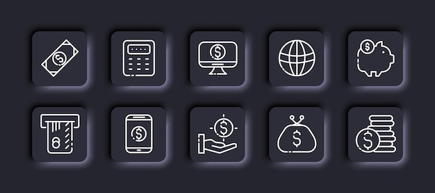 钞票计算器钞票钱币现金储蓄金融图标