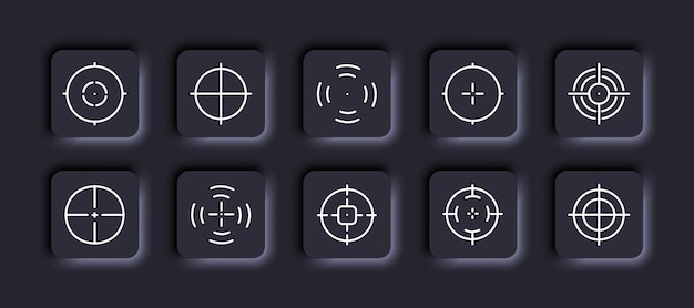 靶心瞄准镜飞镖精准靶子图标