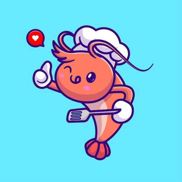 龙虾厨师卡通插画