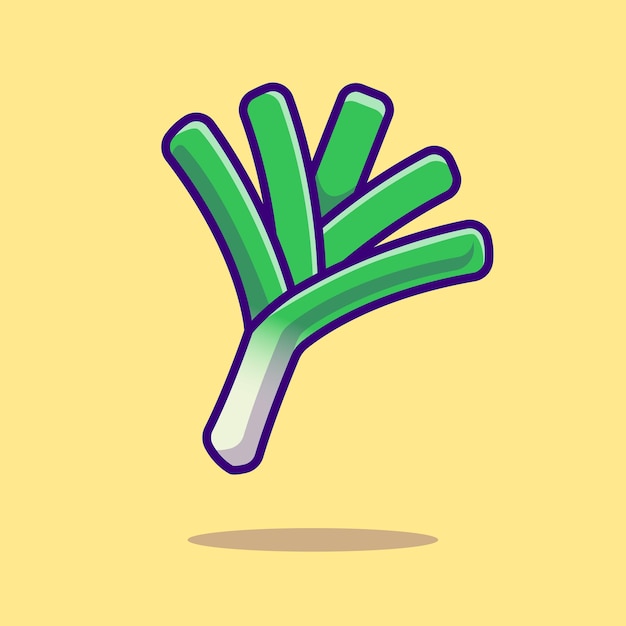 韭菜蔬菜卡通插画