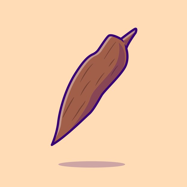 木薯蔬菜卡通插画