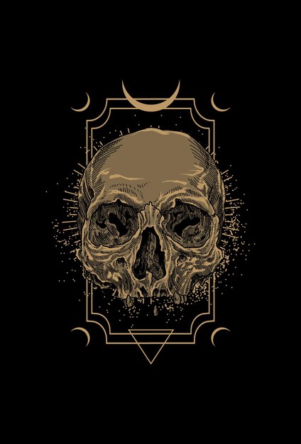装饰骷髅头插画