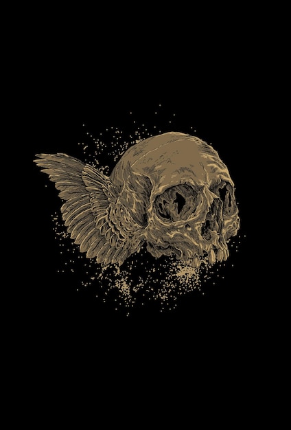 装饰骷髅头插画