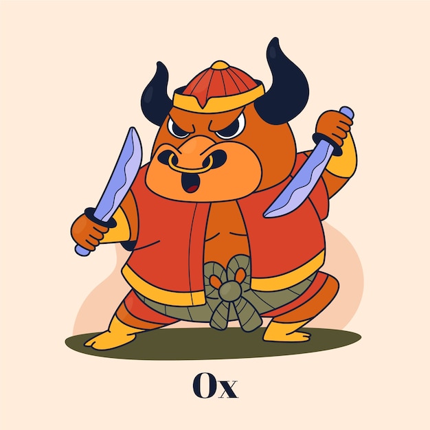 十二生肖牛插画