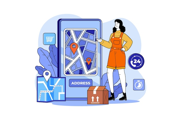 网上购物在线支付扁平插画