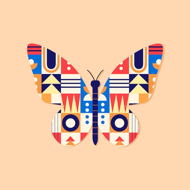 几何图形抽象蝴蝶