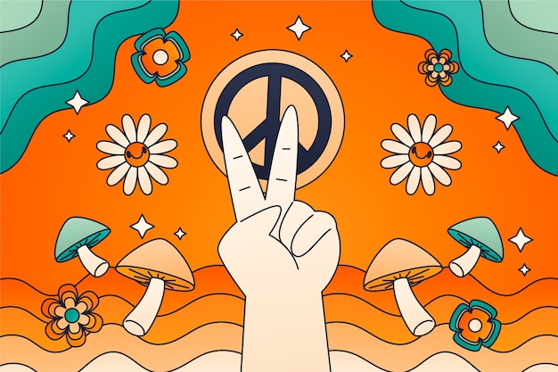 神秘幻想梦境手蘑菇插画