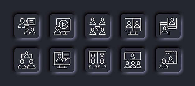 电视电话会议图标