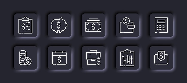 财务金融理财图标