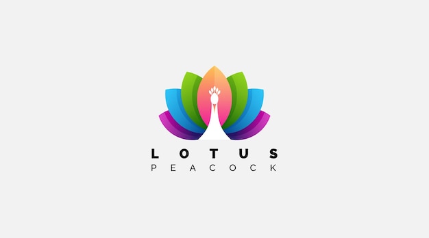 孔雀莲花标志logo