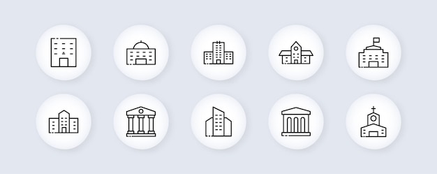 建筑房屋房子大楼教堂神庙楼房图标