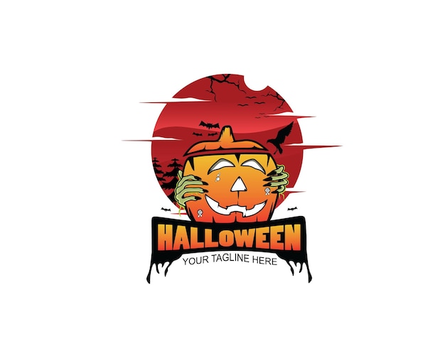 万圣节南瓜标志logo