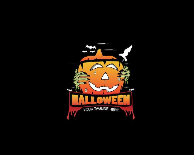 万圣节南瓜标志logo