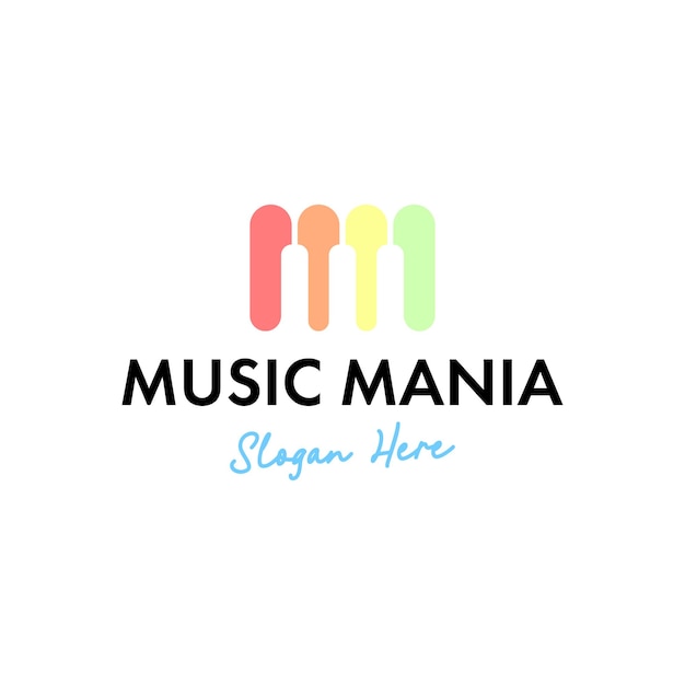 琴键音乐钢琴标志logo