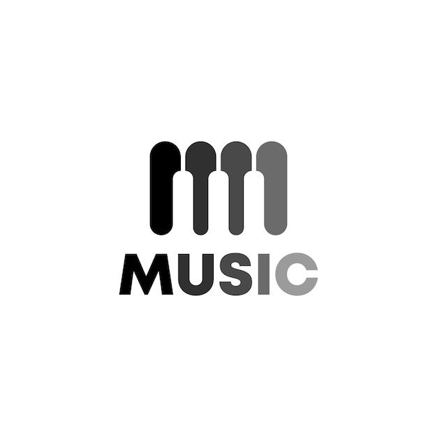 琴键音乐钢琴标志logo