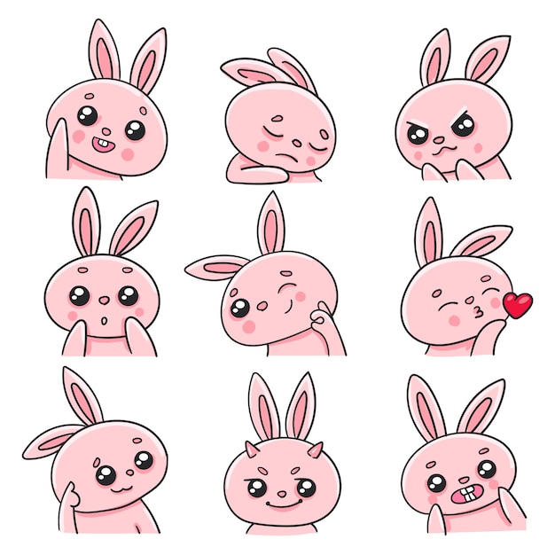 可爱的兔子表情包