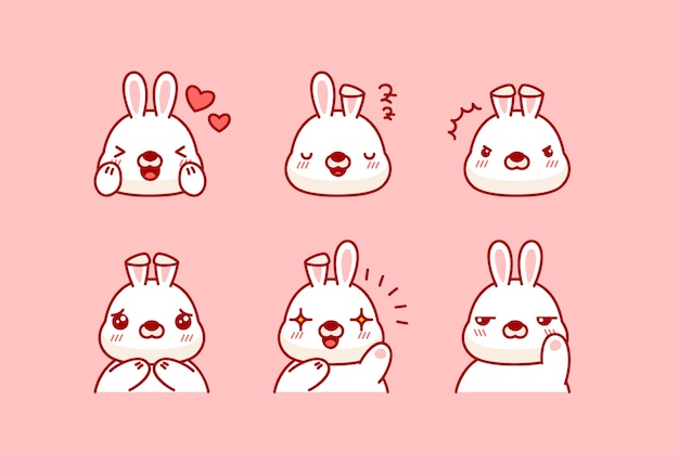 可爱的兔子表情包