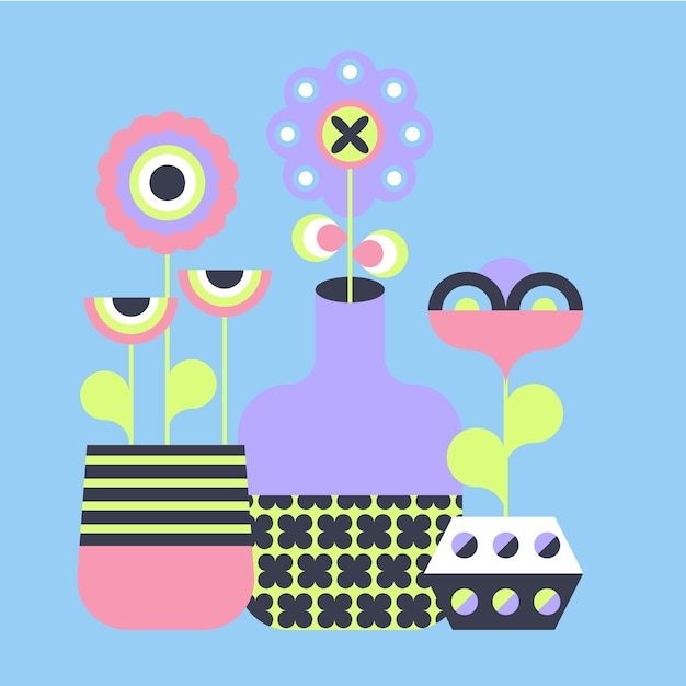 几何图形花瓶元素