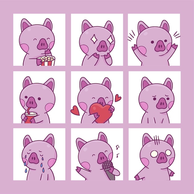 可爱的小猪表情包